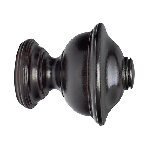 dark chocolate Kirsch 2" Wood Trends Chaucer Finial