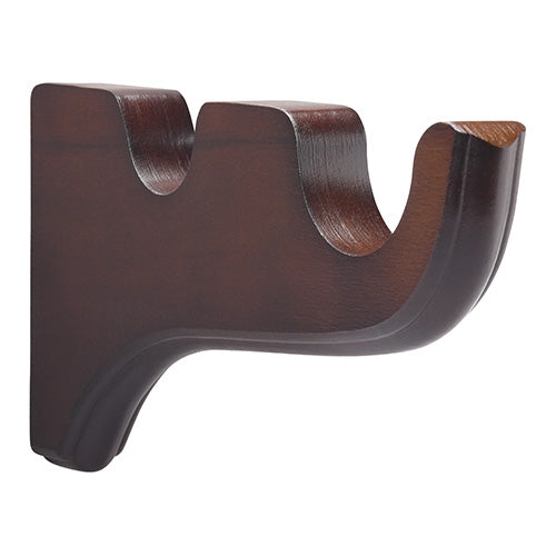 mahogany Kirsch 2" Wood Trends Double Bracket
