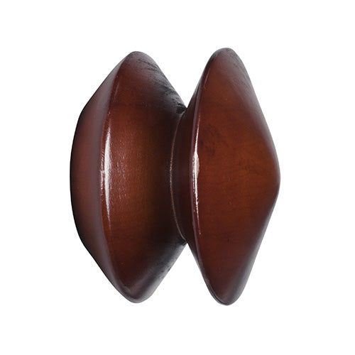 mahogany Kirsch 2" Wood Trends Miller Finial