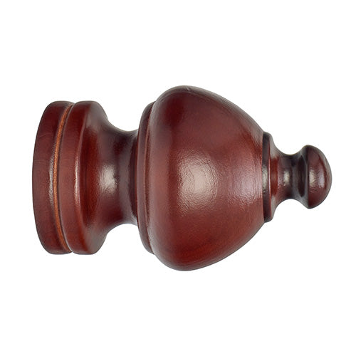 mahogany Kirsch 2" Wood Trends Sherwood Finial