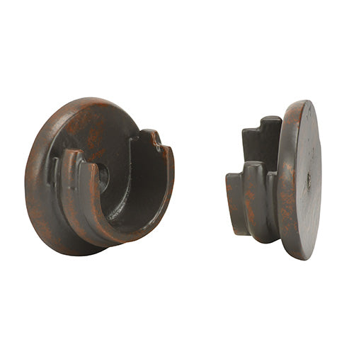 rust Kirsch 1" Wrought Iron Inside Mount Socket