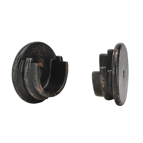 iron oxide Kirsch 1" Wrought Iron Inside Mount Socket