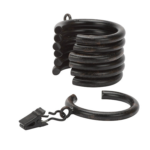 iron oxide Kirsch 1" Wrought Iron C-Rings