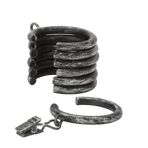 graphite Kirsch 1" Wrought Iron C-Rings