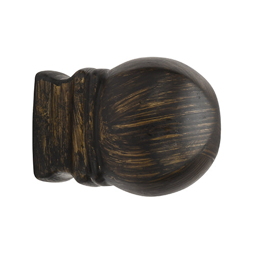 Heirloom copper Kirsch 1" Wrought Iron Petite Modern Ball Finial