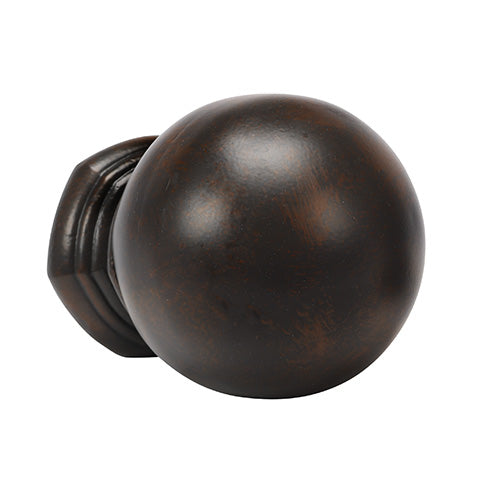 rust Kirsch 1 3/8" Wrought Iron Pedestal Ball Finial