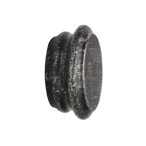 graphite Kirsch 1 3/8" Wrought Iron Endcap