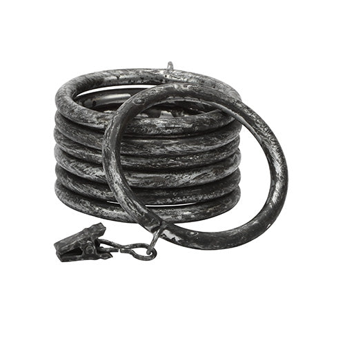 graphite Kirsch 1 3/8" Wrought Iron Rings