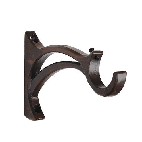 Rust Kirsch 1 3/8" Wrought Iron 5 3/8" Return Bracket