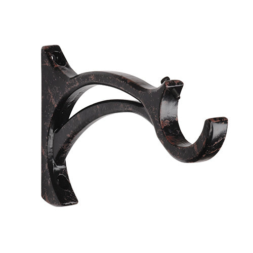 Iron Oxide Kirsch 1 3/8" Wrought Iron 5 3/8" Return Bracket