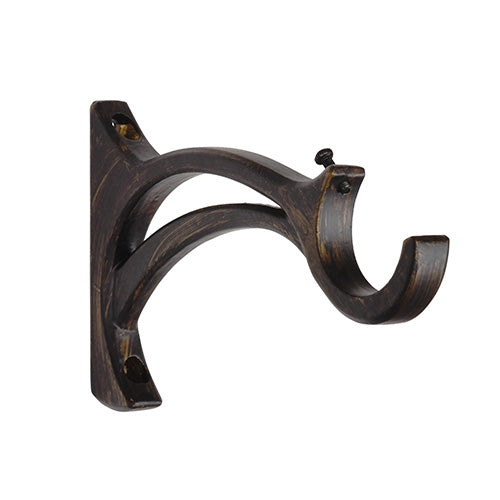 Heirloom copper Kirsch 1 3/8" Wrought Iron 5 3/8" Return Bracket