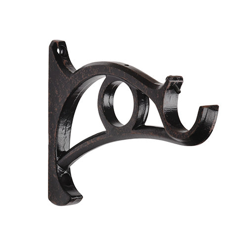 Iron Oxide Kirsch 1 3/8" Wrought Iron Double Bracket