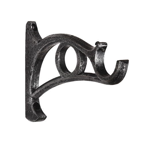 Graphite Kirsch 1 3/8" Wrought Iron Double Bracket