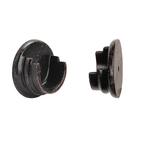 iron oxide Kirsch 1 3/8" Wrought Iron Inside Mount Socket