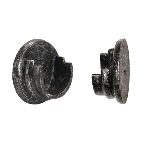 graphite Kirsch 1 3/8" Wrought Iron Inside Mount Socket