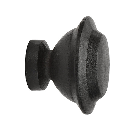 black Kirsch 1 3/8" Wrought Iron Otto Finial