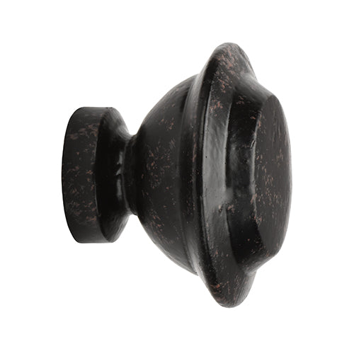 iron oxide Kirsch 1 3/8" Wrought Iron Otto Finial