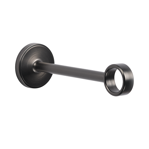 gunmetal Kirsch 1" Designer Metals 6" Return O Bracket