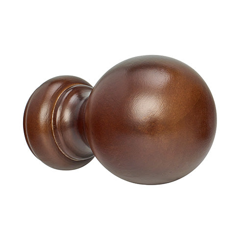 Coffee Kirsch 1 3/8" Wood Trends Wood Ball Finial