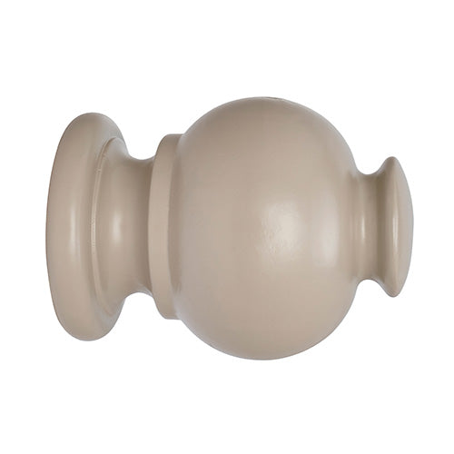 truffle Kirsch 2" Wood Trends Button Ball Finial