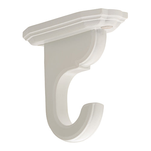 White Kirsch 1 3/8" Wood Trends Ceiling Bracket