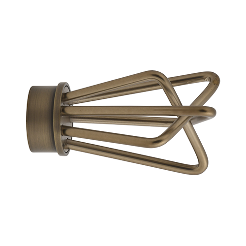 elegant brass Kirsch 1 3/8" Designer Metals Archer Finial