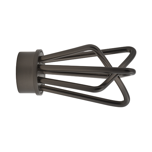 gunmetal Kirsch 1 3/8" Designer Metals Archer Finial