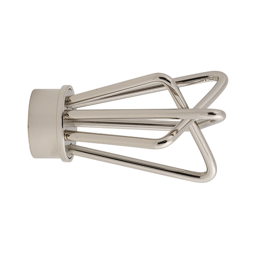 polished nickel Kirsch 1 3/8" Designer Metals Archer Finial