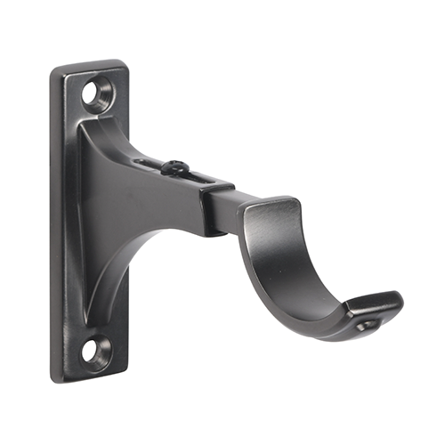 gunmetal 1 3/8" Designer Metals Decorative Bypass Bracket