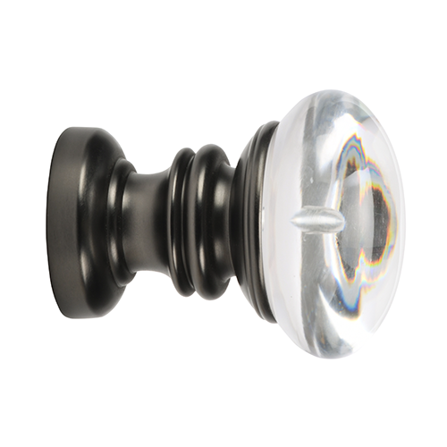 gunmetal Kirsch 1 3/8" Designer Metals Europa Finial