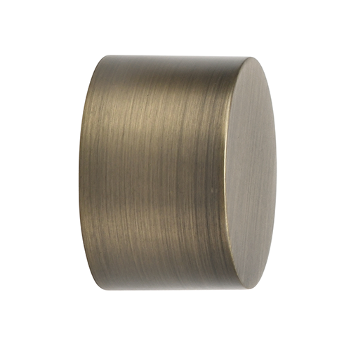 elegant brass Kirsch 1 3/8" Designer Metals Round Endcap