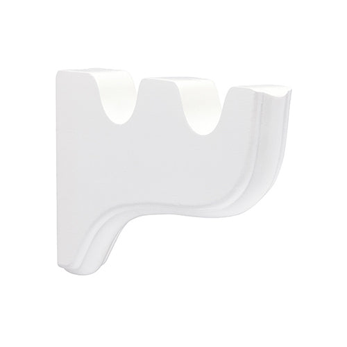 White Kirsch 1 3/8" Wood Trends Double Bracket