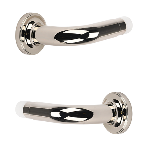 polished nickel Kirsch 1 3/8" Designer Metals 3" French Returns