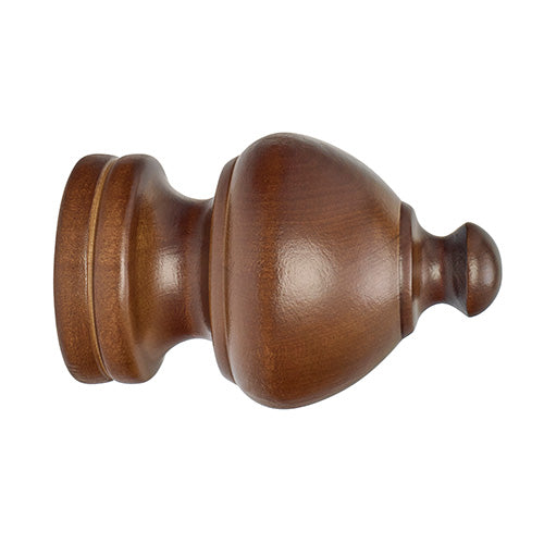 Coffee Kirsch 1 3/8" Wood Trends Sherwood Finial