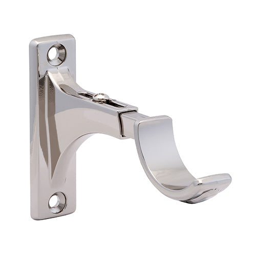 Polished Nickel Kirsch 1 3/8" Designer Metals Decorative Bypass Bracket