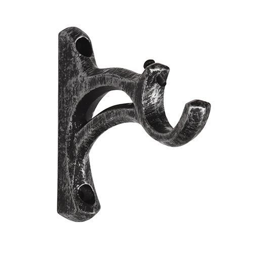 graphite Kirsch 1" Wrought Iron 3 1/2" Return Bracket