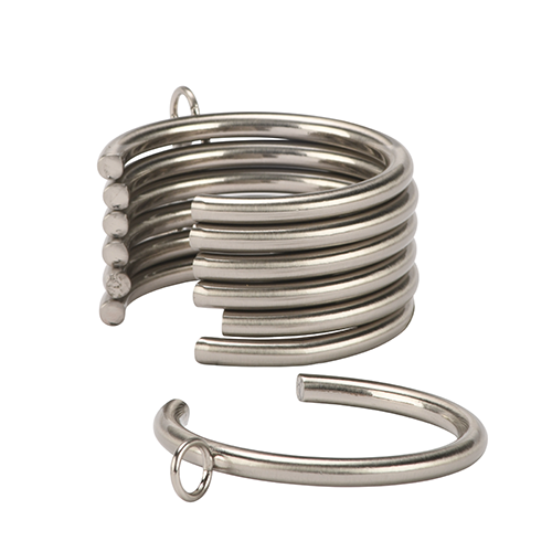 satin nickel Kirsch 1 3/8" Designer Metals C-Rings