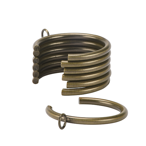 elegant brass Kirsch 1 3/8" Designer Metals C-Rings