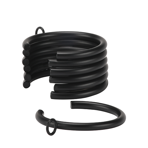 black Kirsch 1 3/8" Designer Metals C-Rings