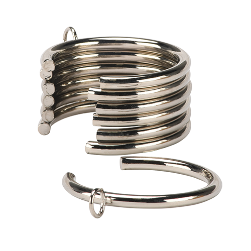 polished nickel Kirsch 1 3/8" Designer Metals C-Rings