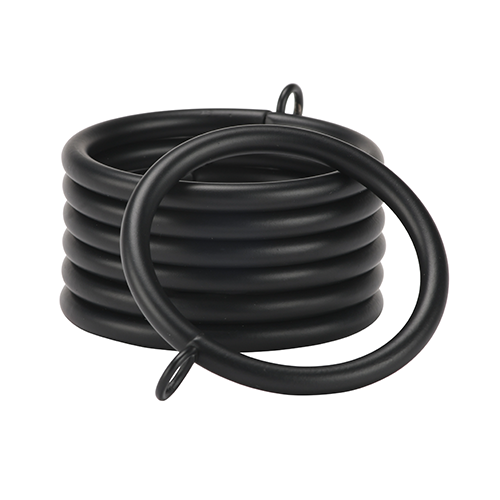 black Kirsch 1 3/8" Designer Metals Rings