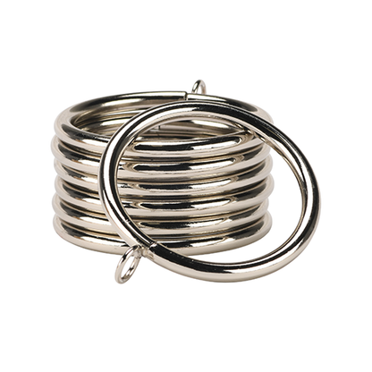 polished nickel Kirsch 1 3/8" Designer Metals Rings