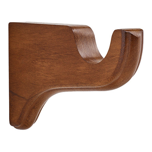 estate oak Kirsch 2" Wood Trends 6" Return Bracket