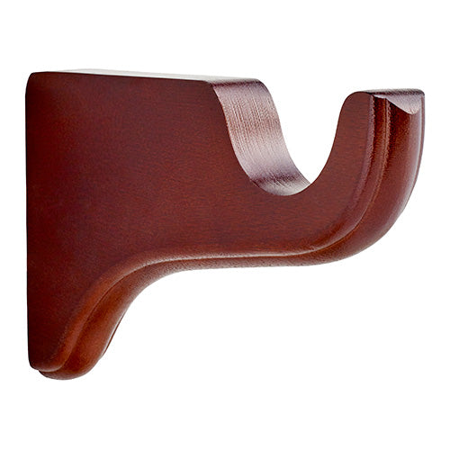 mahogany Kirsch 2" Wood Trends 6" Return Bracket