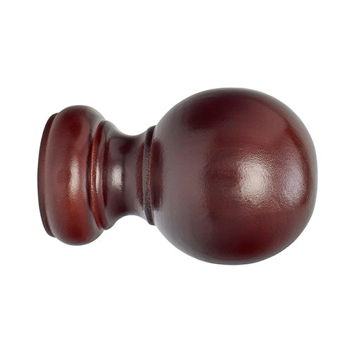 mahogany Kirsch 2" Wood Trends Wood Ball Finial