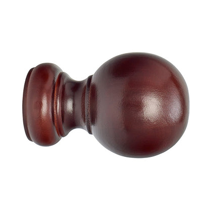 mahogany Kirsch 2" Wood Trends Wood Ball Finial