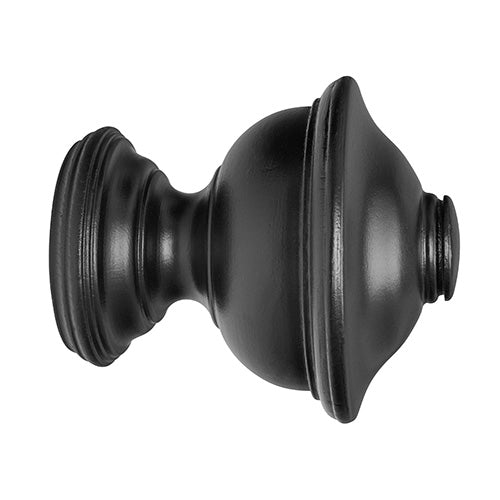 black Kirsch 2" Wood Trends Chaucer Finial