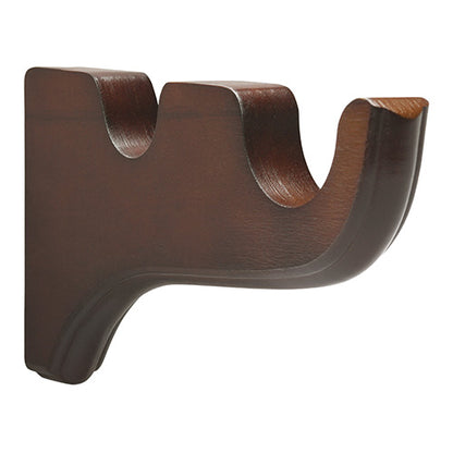 coffee Kirsch 2" Wood Trends Double Bracket