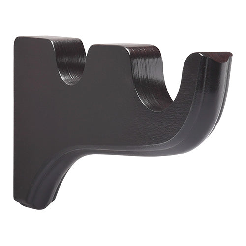 chocolate Kirsch 2" Wood Trends Double Bracket