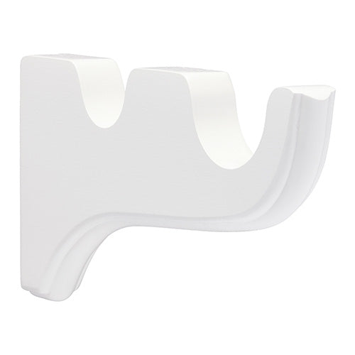white Kirsch 2" Wood Trends Double Bracket